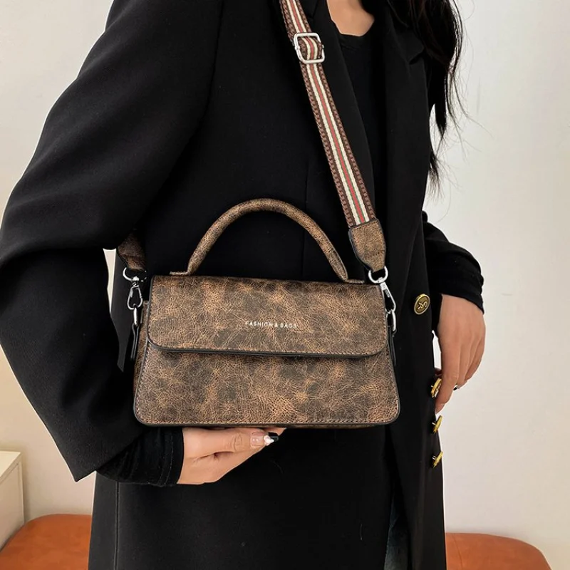 

Винтажная повседневная простая женская сумка-тоут класса люкс из высококачественной кожи, классическая элегантная модная женская сумка в парижском стиле