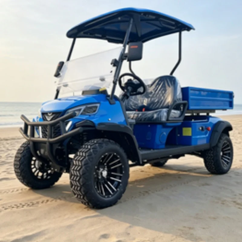 2026 Portable China High-End Sports Function Off-Road Electric Golf Cart Best Supplier With Caddie Standing Area Off-Road Tires