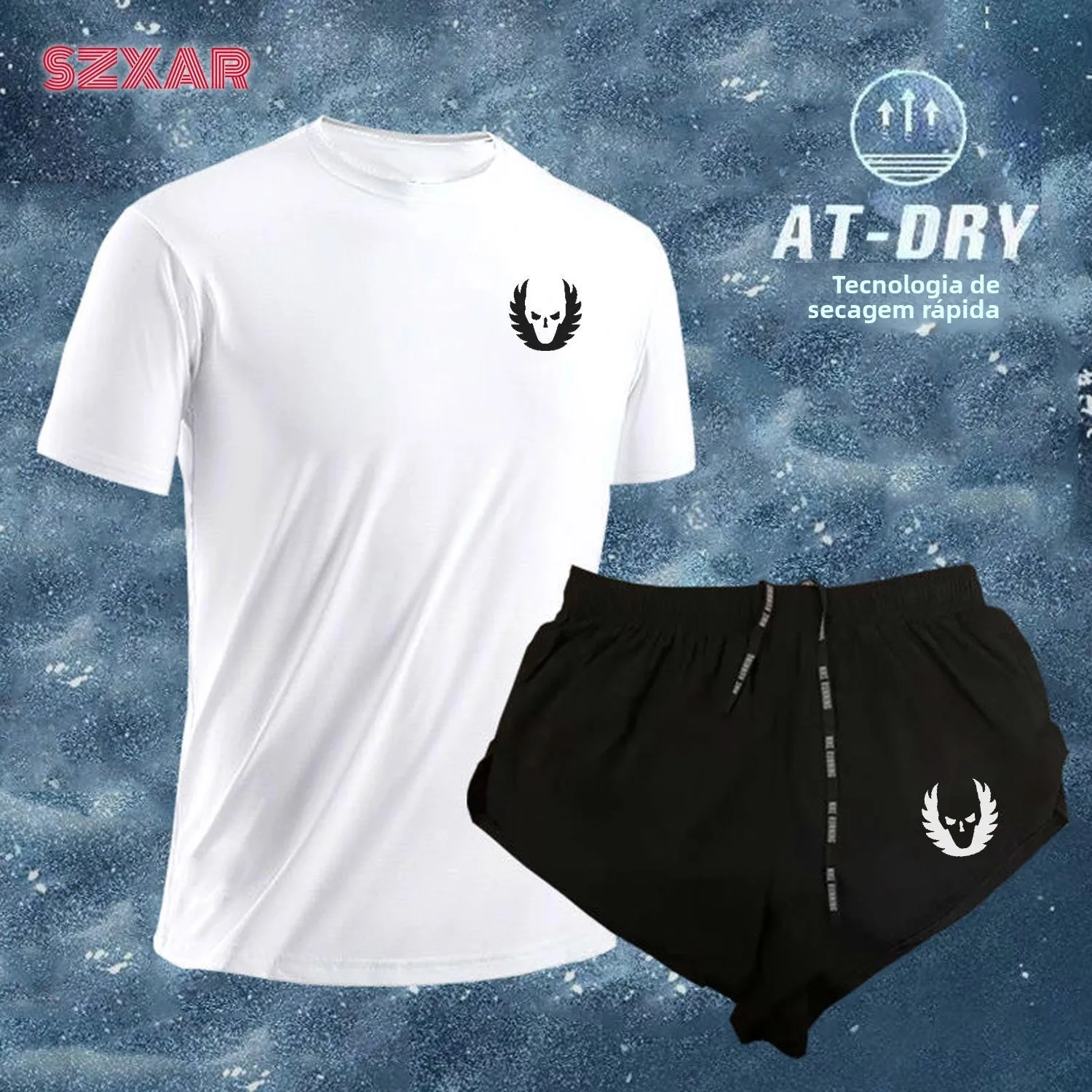 Conjunto de Treino de Verão Estilo Americano para Basquete e Atletismo Masculino e Feminino: Camiseta de Corrida de Secagem R...