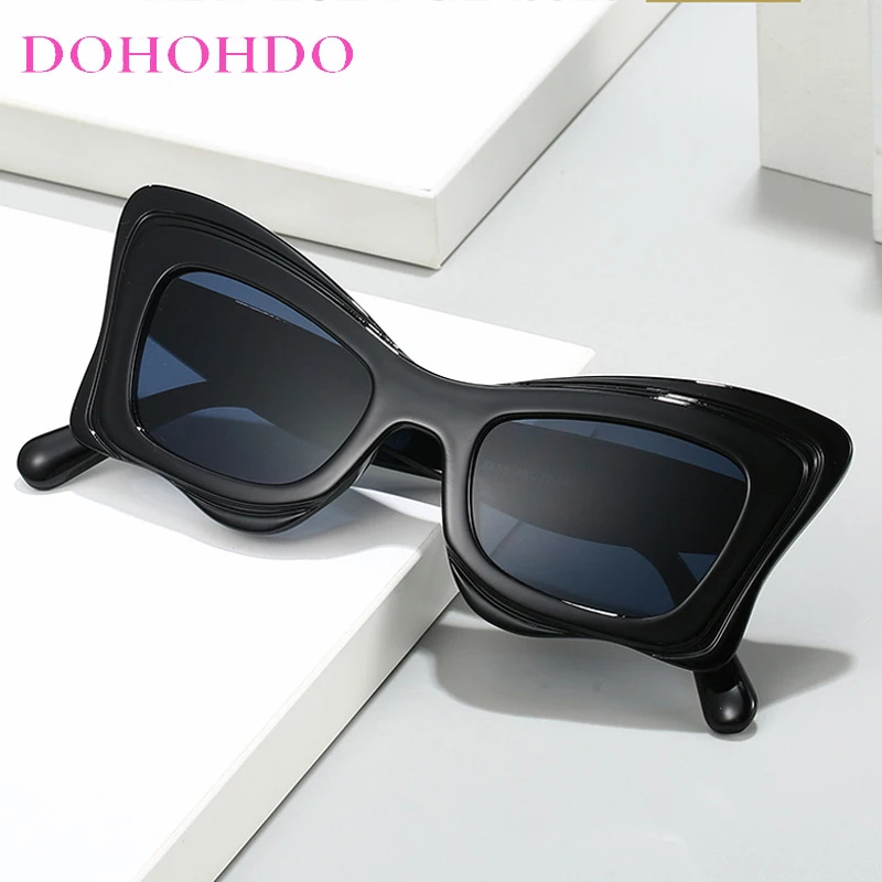 2025 Vintage Cat Eye Punk Butterfly Sunglasses Women Multilayer Sun Glasses For Ladies Luxury Brand Retro Eyewear Shades UV400