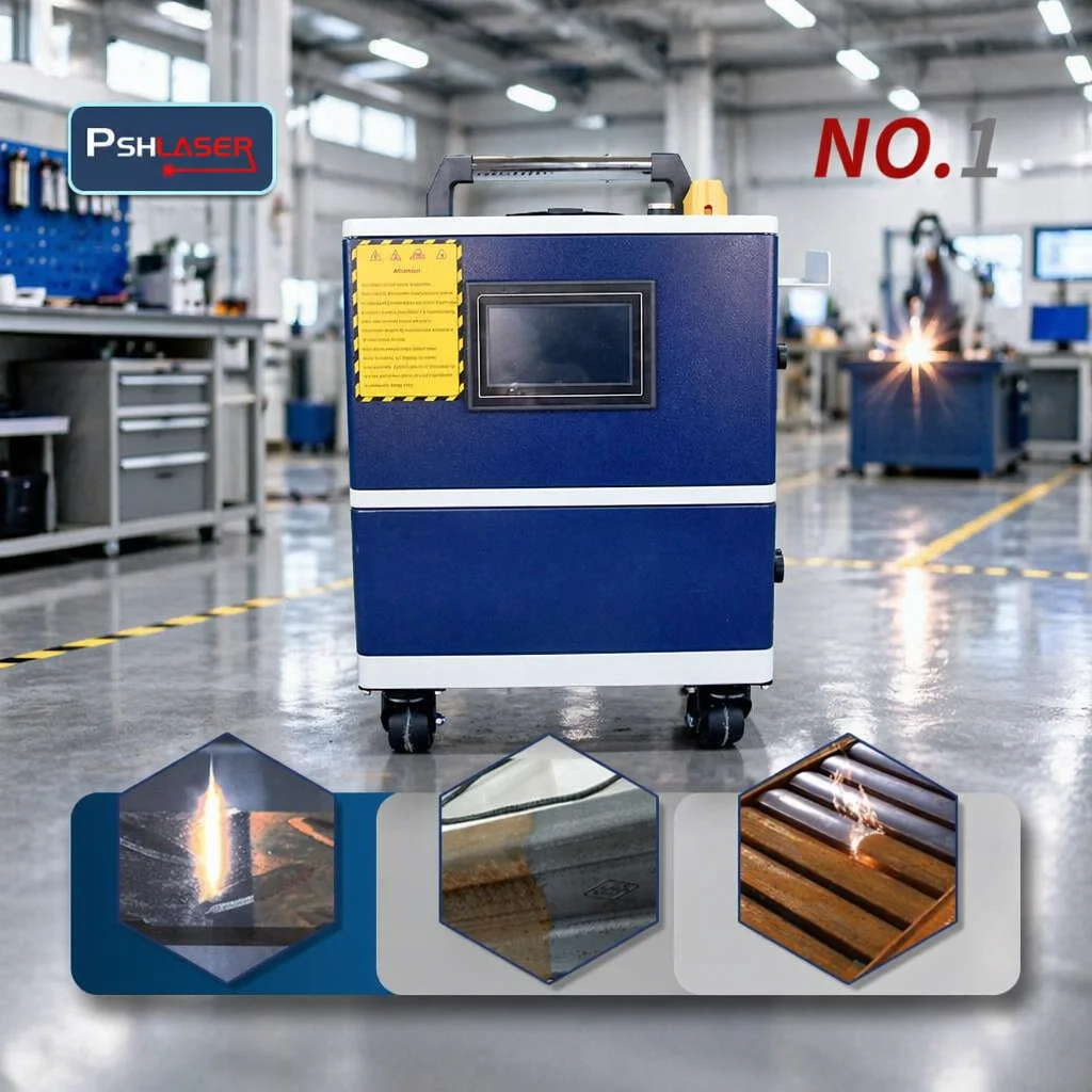 Compact Trolley Case Type Laser Cleaning Machine Portable Equipment For Metal Surface