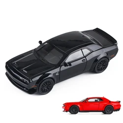 1:32 Dodge Challenger SRT Demo Hellcat Toy Car Model For Children 1/32 Diecast Metal Miniature Vehicle Collection Sound & Light