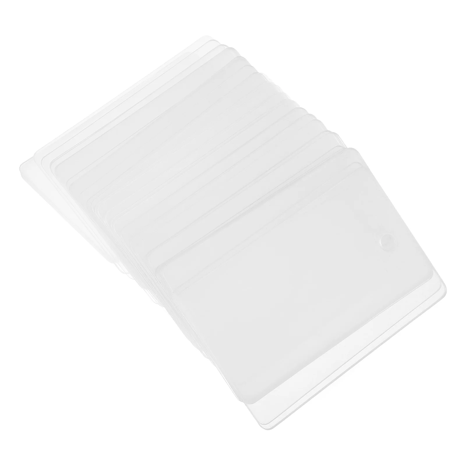 

50pcs Sturdy Pvc Blank Hang Tags Clothing Tags Deformable Resistant Labels For Retail Supermarket Dual-Sided Tie-On Tag