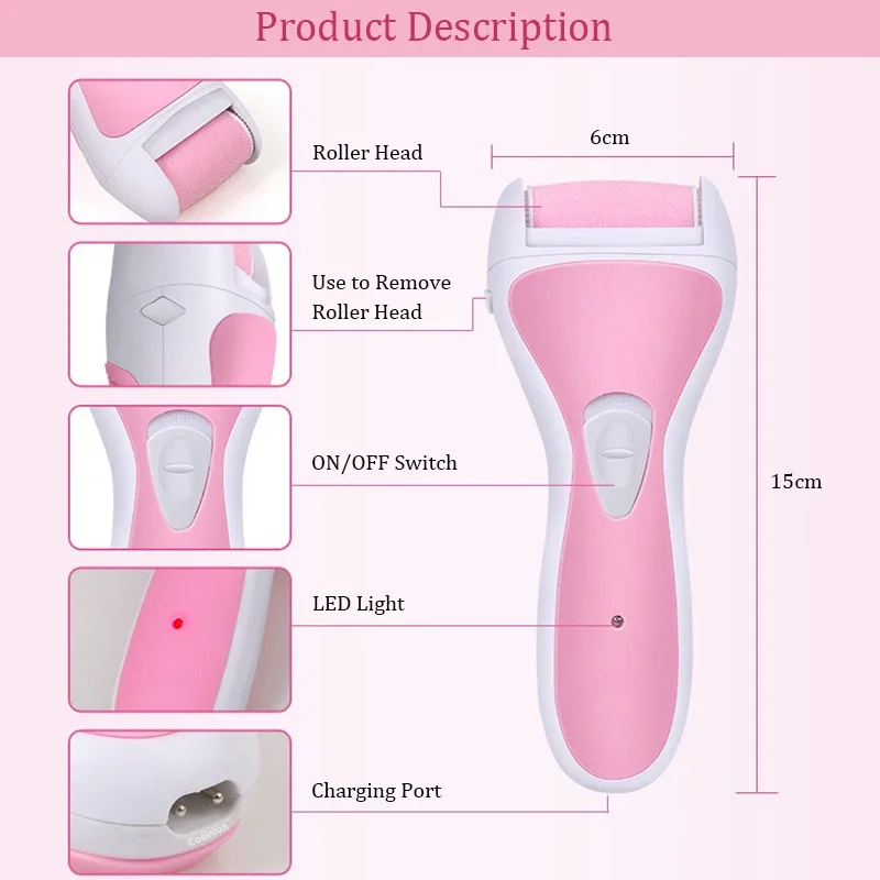 Electric Pedicure Foot Care Tool Files Pedicure Callus Remover Rechargeable Sawing File For Feet Dead Skin Callus Peel Remover