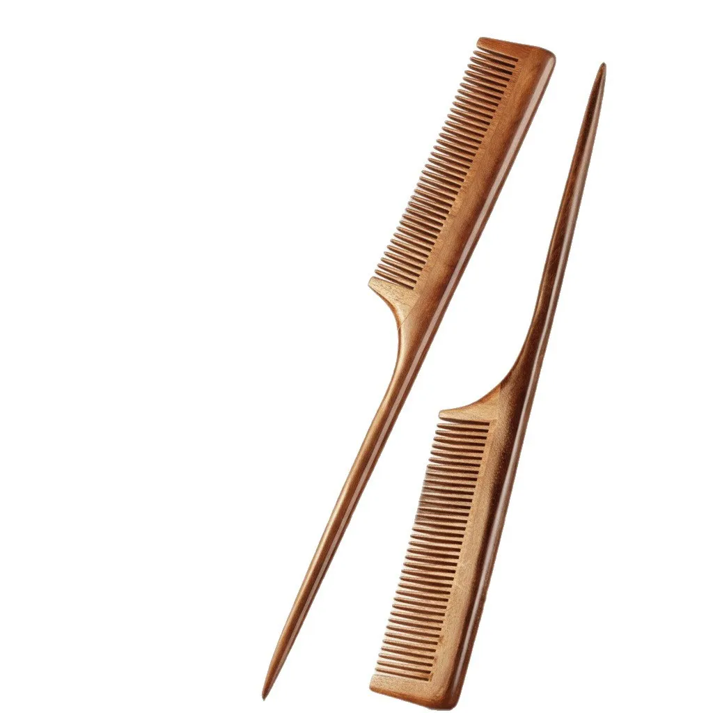 Golden Sandalwood Pointed Tail Comb Natural Hair Styling Comb For Kids Baby Girls Long Hair Special Hair Comb