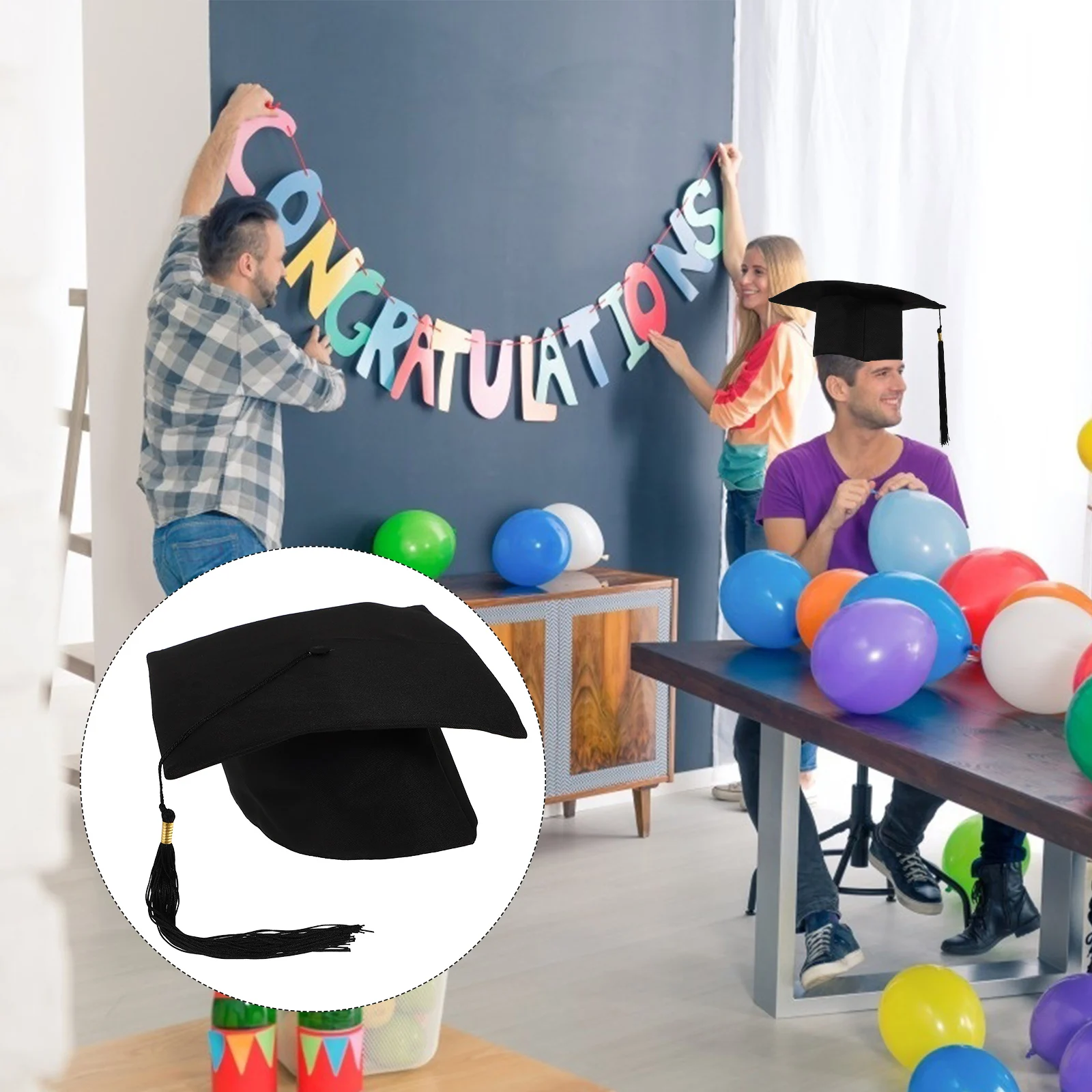 

Graduation Hat Mild Cloth Not Easy to Damage Break Stored When Not in Use Doctoral Graduation Caps Doctoral Hat