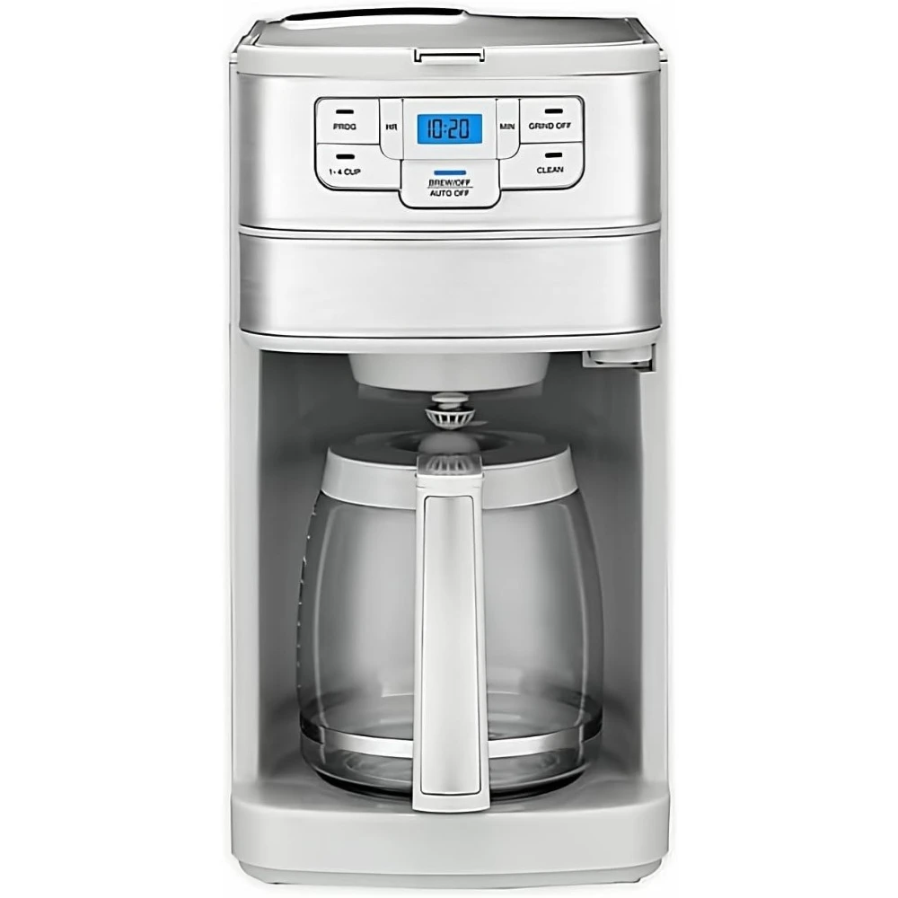 

Stainless Steel Automatic Grind and Brew 12-Cup Coffeemaker with 24-Hour Programmability, 1-4 Cup Setting and Glass Carafe