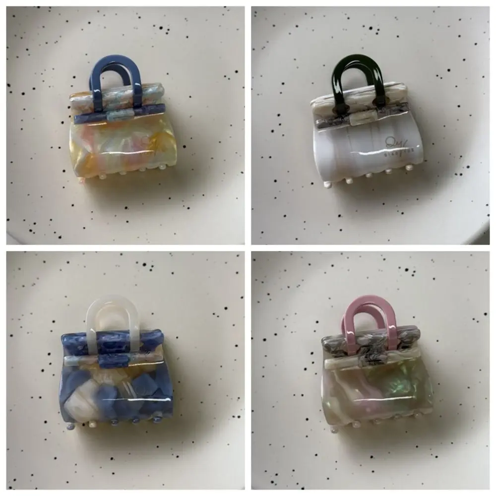 حقيبة يد أنيقة على شكل مشبك سمك القرش على الطراز الكوري متدرج اللون مربع مشبك شعر أغطية الرأس مشبك القرش الإبداعي