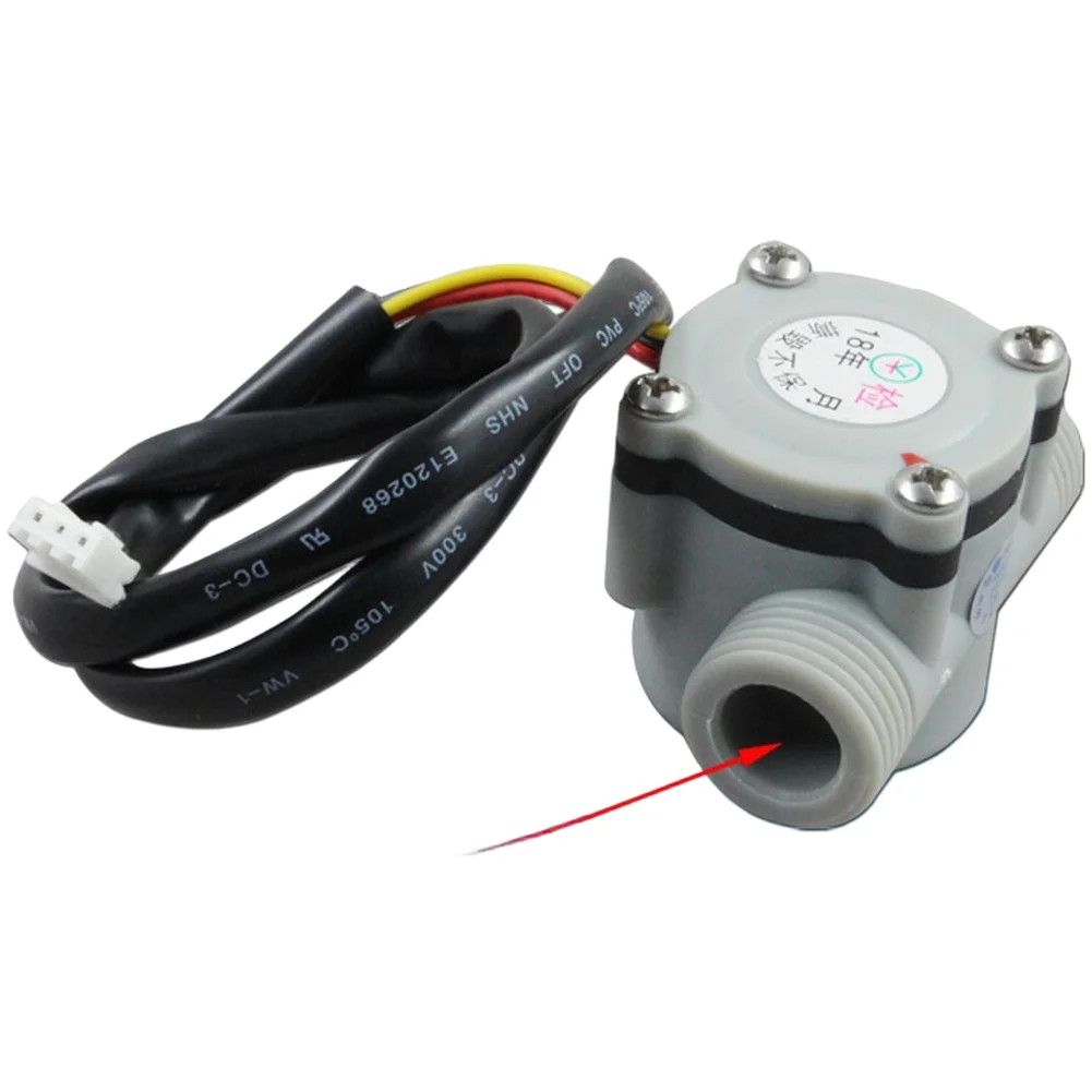 Water Flow Sensor 3 Wire 4 Wire 12mm Diameter Gray For Water Heater Boiler Accurate Detection Replacement Part