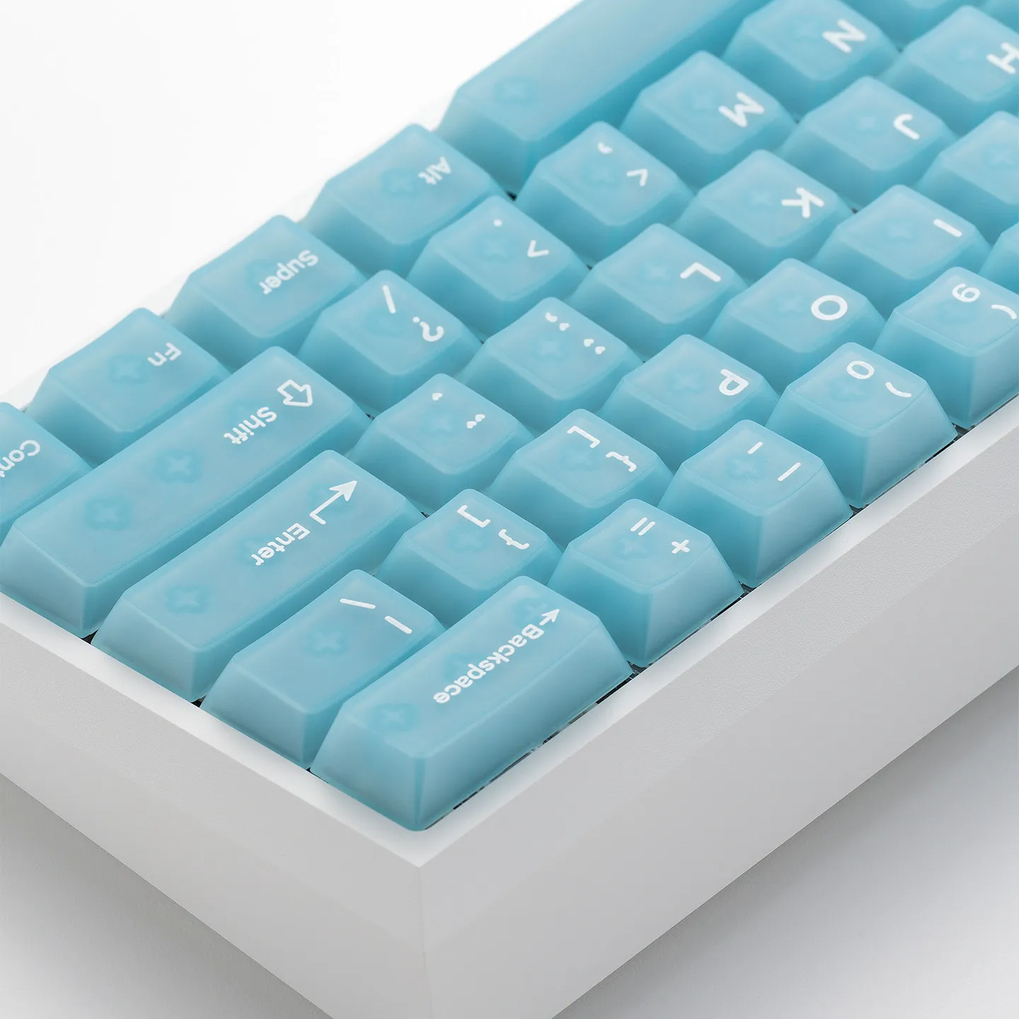 Frosted Translucent Keycap PC Material Cherry Profile 132 Keys for 61 75 87 98 Key MX Switch Mechanical Keyboard Small Full Set