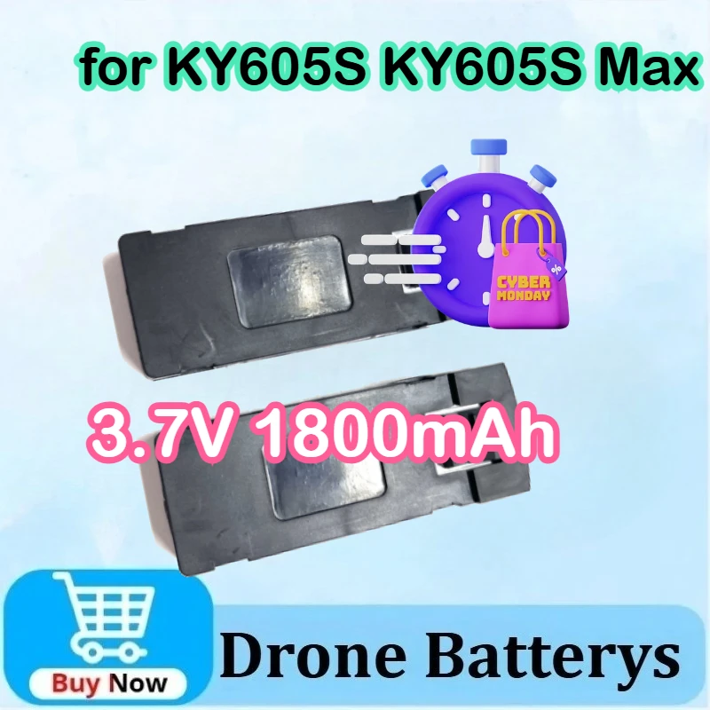 

3.7V 1800mAh Drone Battery for KY605S/KY605S Max Quadcopte Battery Replacement High-Capacity Battery Accessories Parts Powerful