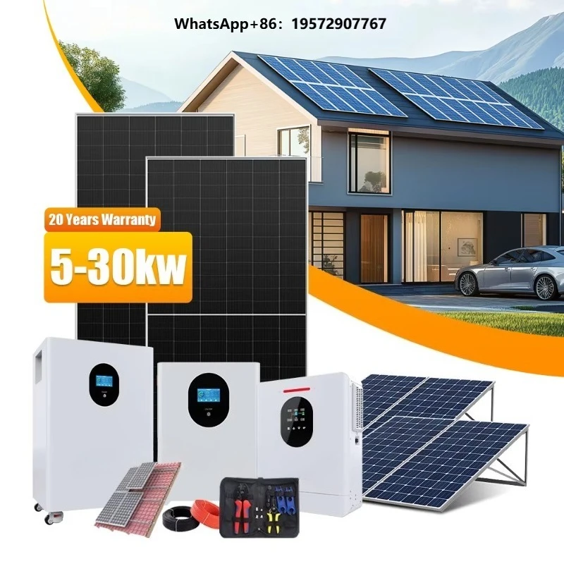 5Kw 10Kw 15Kw 20KW Solar Panels With Lithium Battery and Inverter Complete Kit Hybrid Solar Energy System for Home