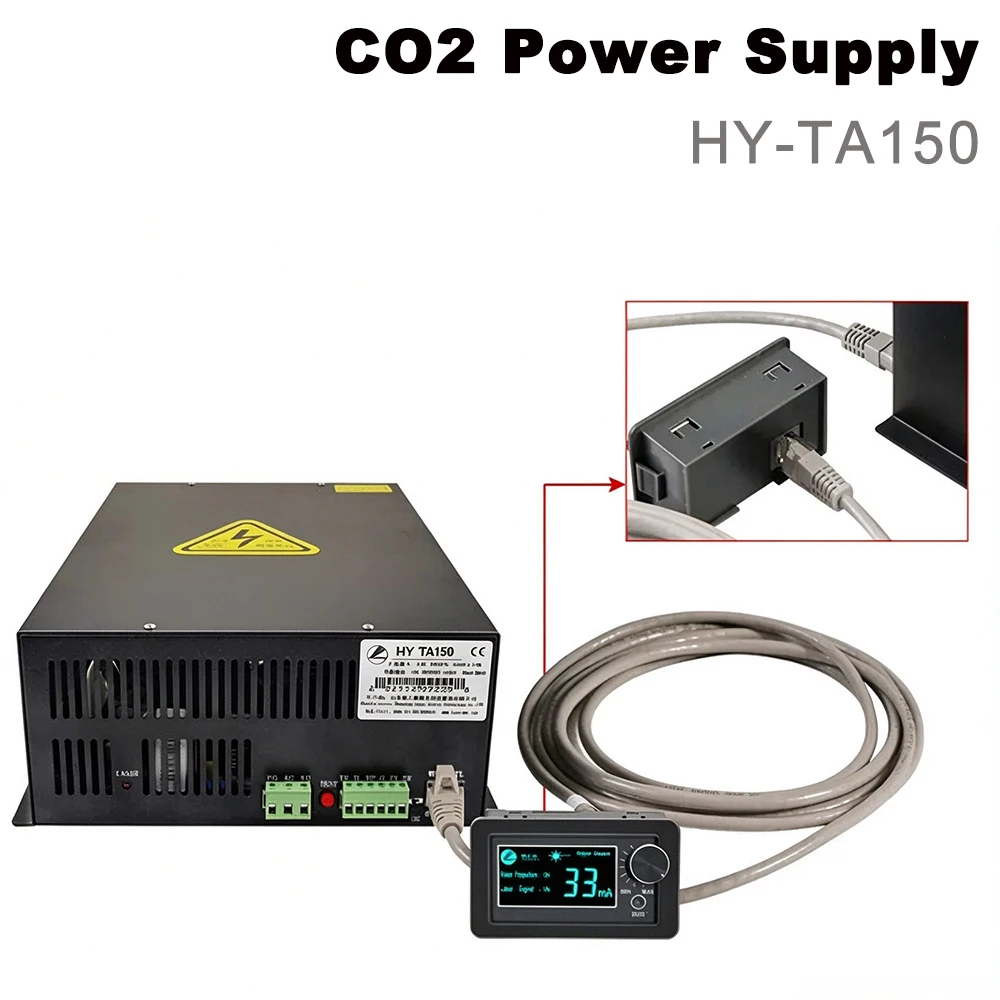 HY-TA150 CO2 Power Supply 110/220V HY TA150 Source PSU Laser Cutting Engraving Machine Spare Parts For 130/150W CO2 Laser Tube