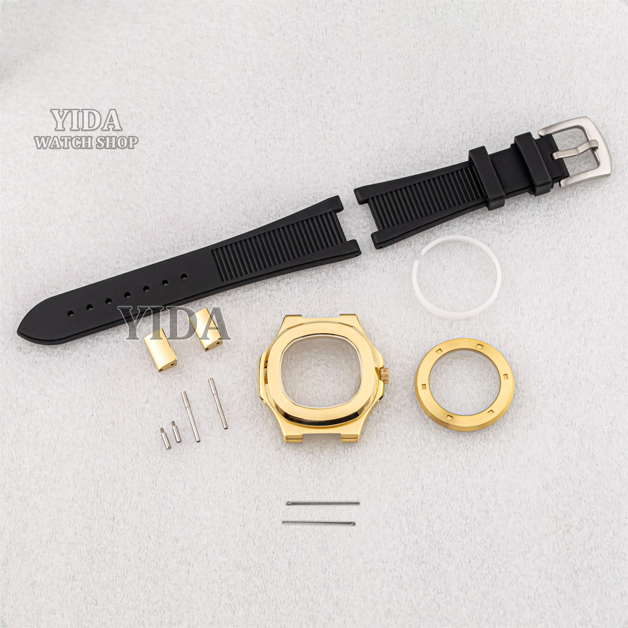 

316L Stainless Steel Case Genuine Leather/Rubber Strap Sapphire Glass 41mm Mens Watch Case Band For NH35 Movement Mod Parts