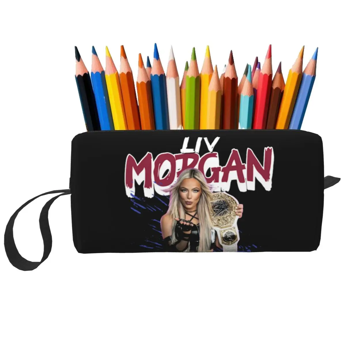 

Liv Morgan Pencil Case for Studen Gifts Pen Box Pencil Bag Stationery Supplies Travel Women Cosmetic Bag Organizer Pouch