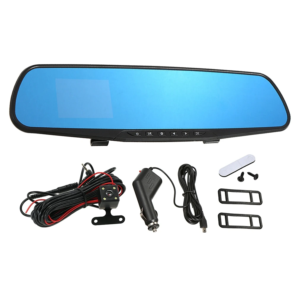 

Car DVR Dash Camera 170° Wide Angle Lens Video Recorder Rearview Mirror Dash Cam Front Cam Driving Recorder