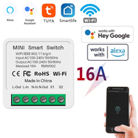 16A Tuya Wifi Switch DIY Smart Home 2-way Control Relay Smart LIfe APP Control Remotely Timer Works With Alexa Google Home Alice