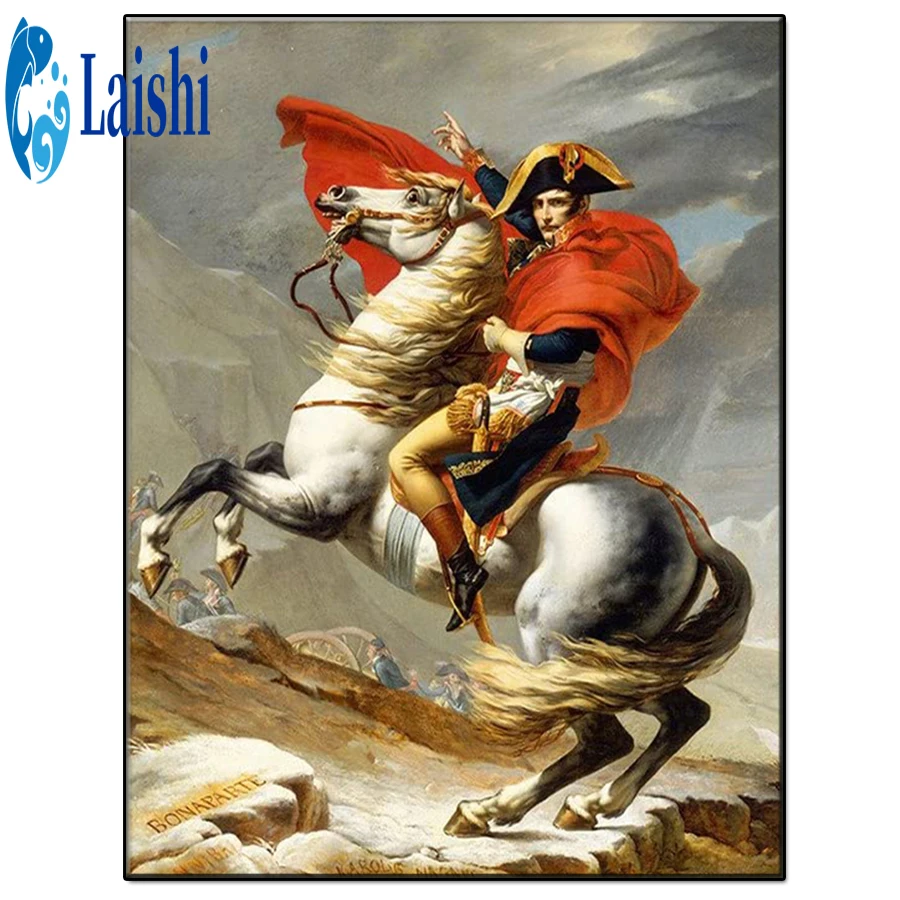

5D Diamond Painting Napoleon travels through the Alps Full Square Diamond Embroidery Pictures Of Rhinestones Mosaic Home Decor