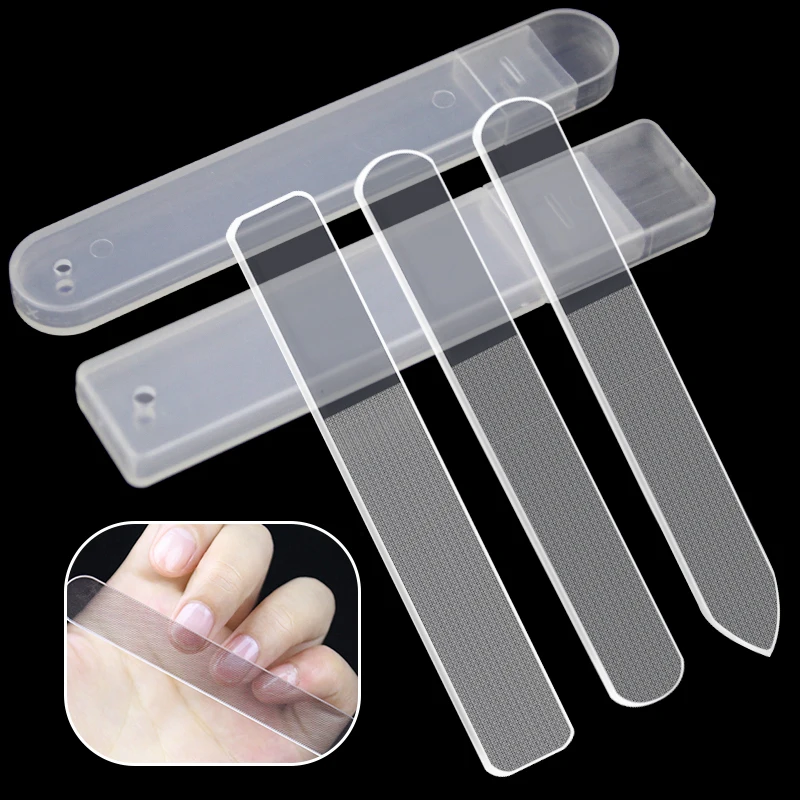 Nail File Glass Crystal  Fine Polishing Shine Professional Small Files Cooler Nails Tools for Manicure Accessories Mini Polisher