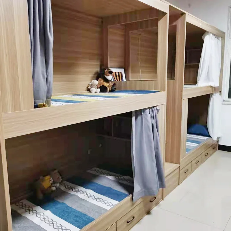 Space cabin solid wood all-inclusive up and down company staff dormitory bunk bed