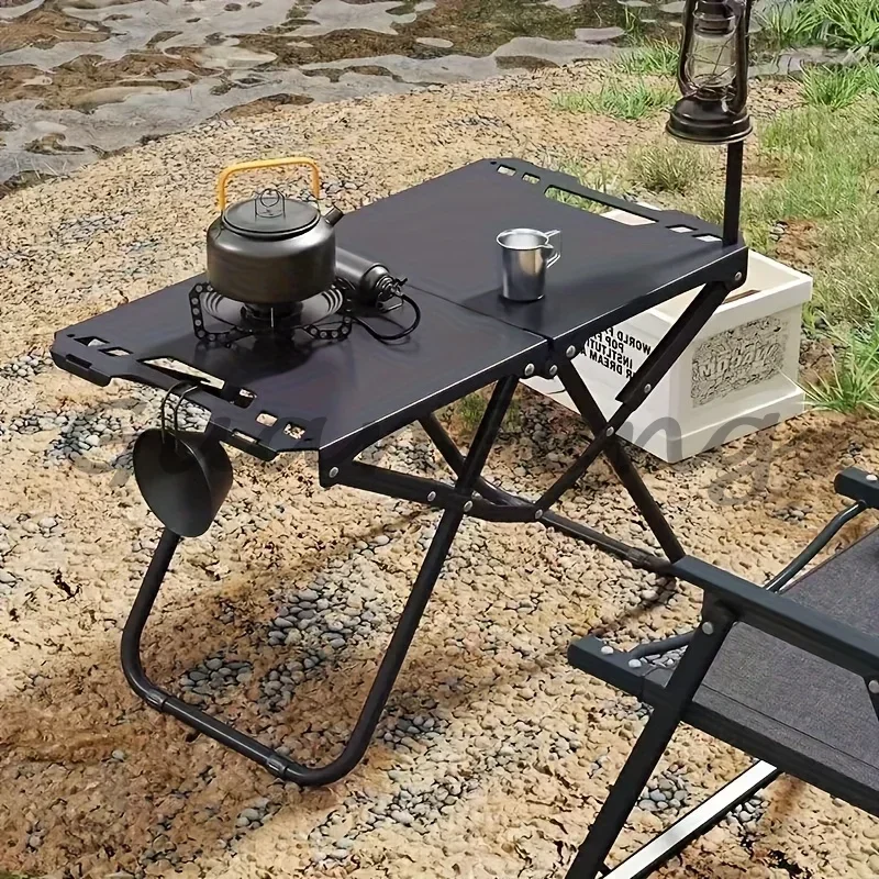 Lightweight Folding Picnic Table, Camping Folding Table for Practical Use Outdoors, Space-Saving Design, High Load Capacity