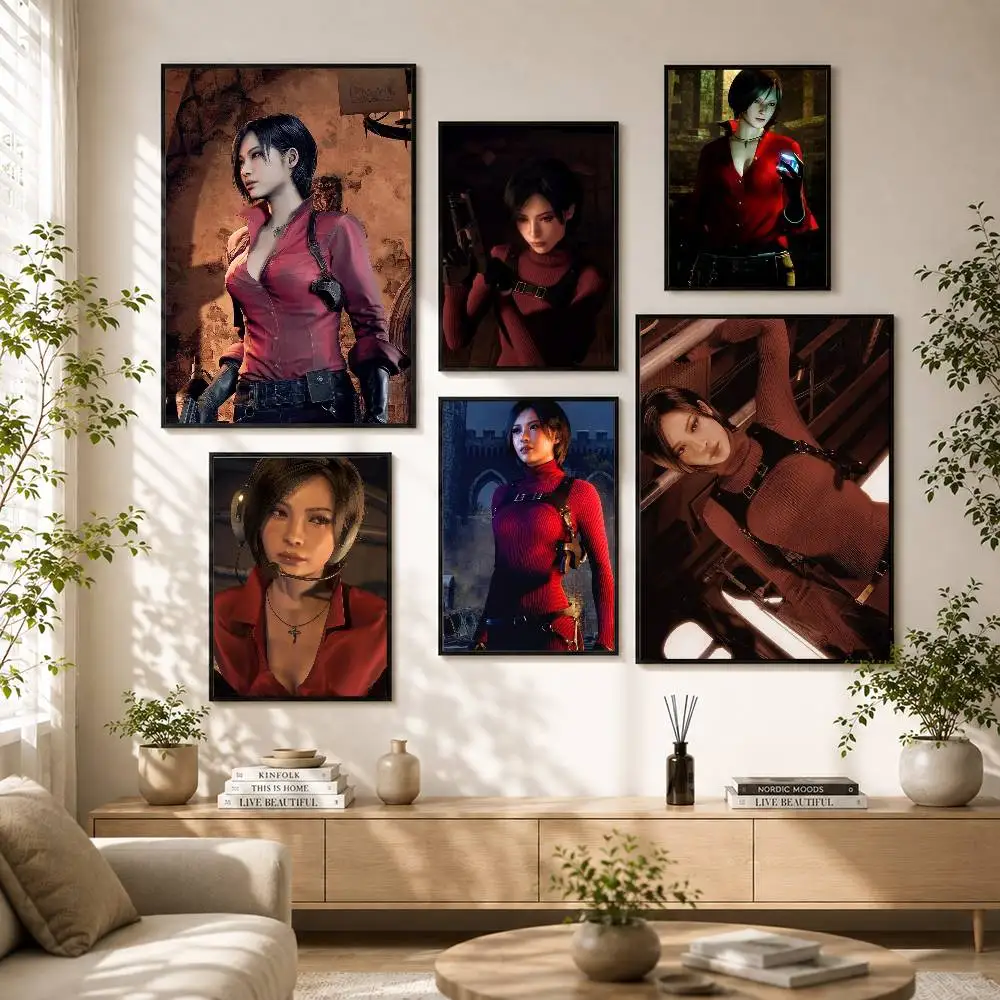 A-Ada Wong R-Resident E-Evil Poster Versatile HD Waterproof Wall Art Self-Adhesive Decor for Any Space Ideal Gift