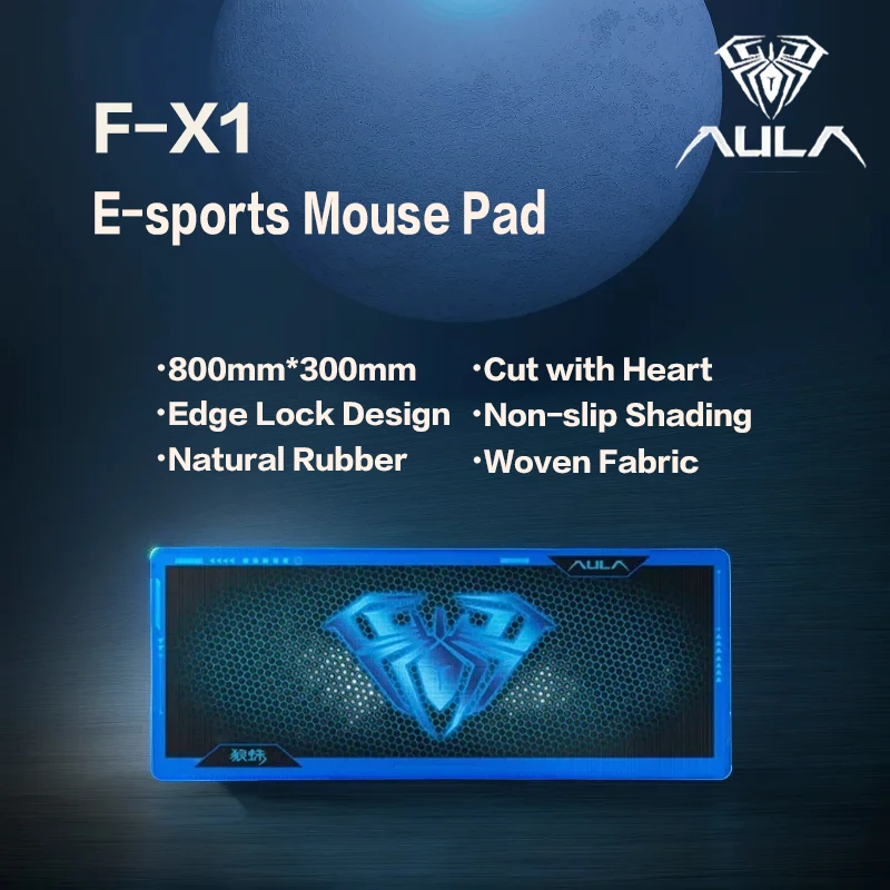 AULA FX1 Gaming Table Mat Mouse Pad with Thick Collar Edge Waterproof Non-slip Rubber Esports Office Learning Home Size