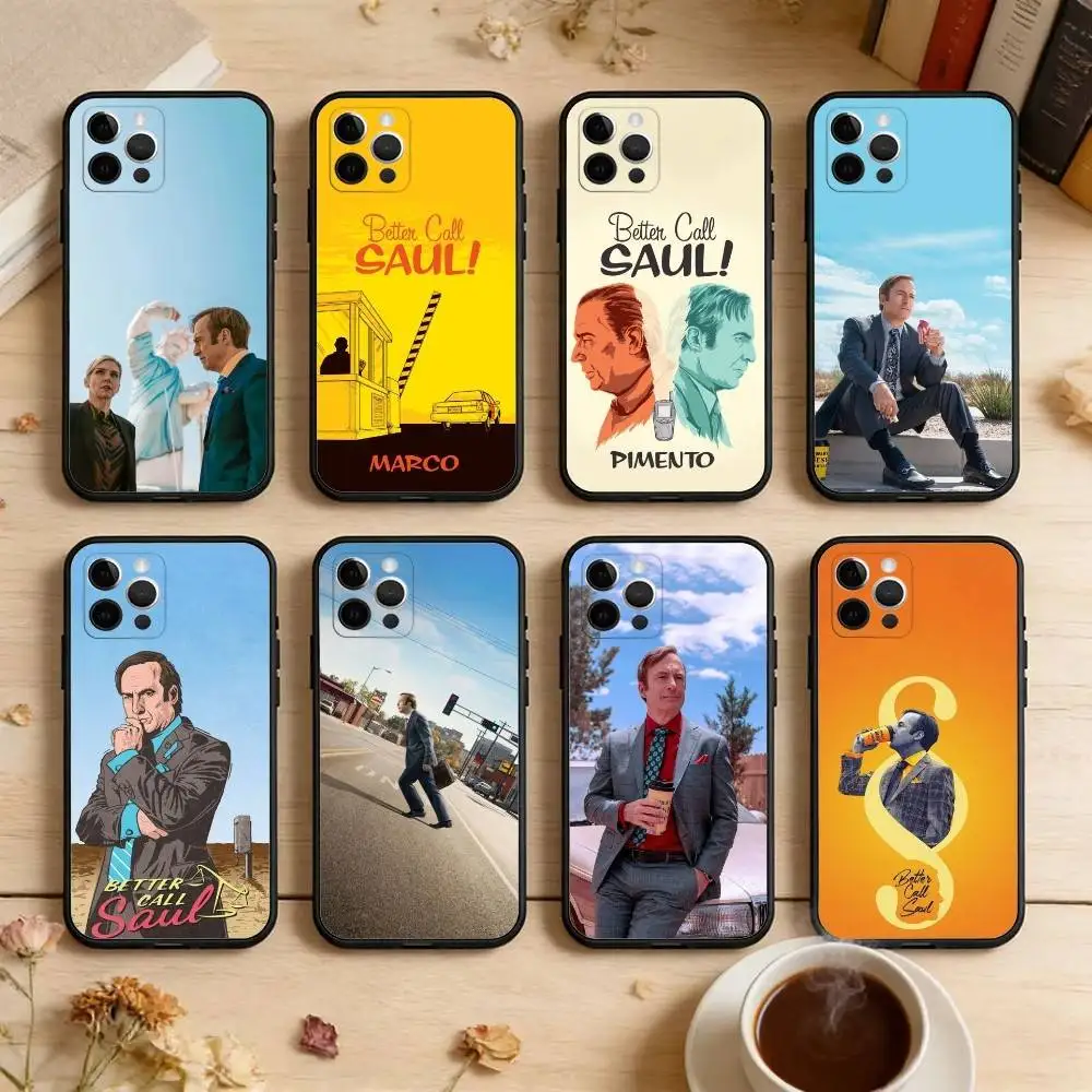 

B-Better Call Saul Phone Case For iPhone 17,16,15,14,13,12,11 Plus,Pro Max,XS,Soft Silicone Black Cover