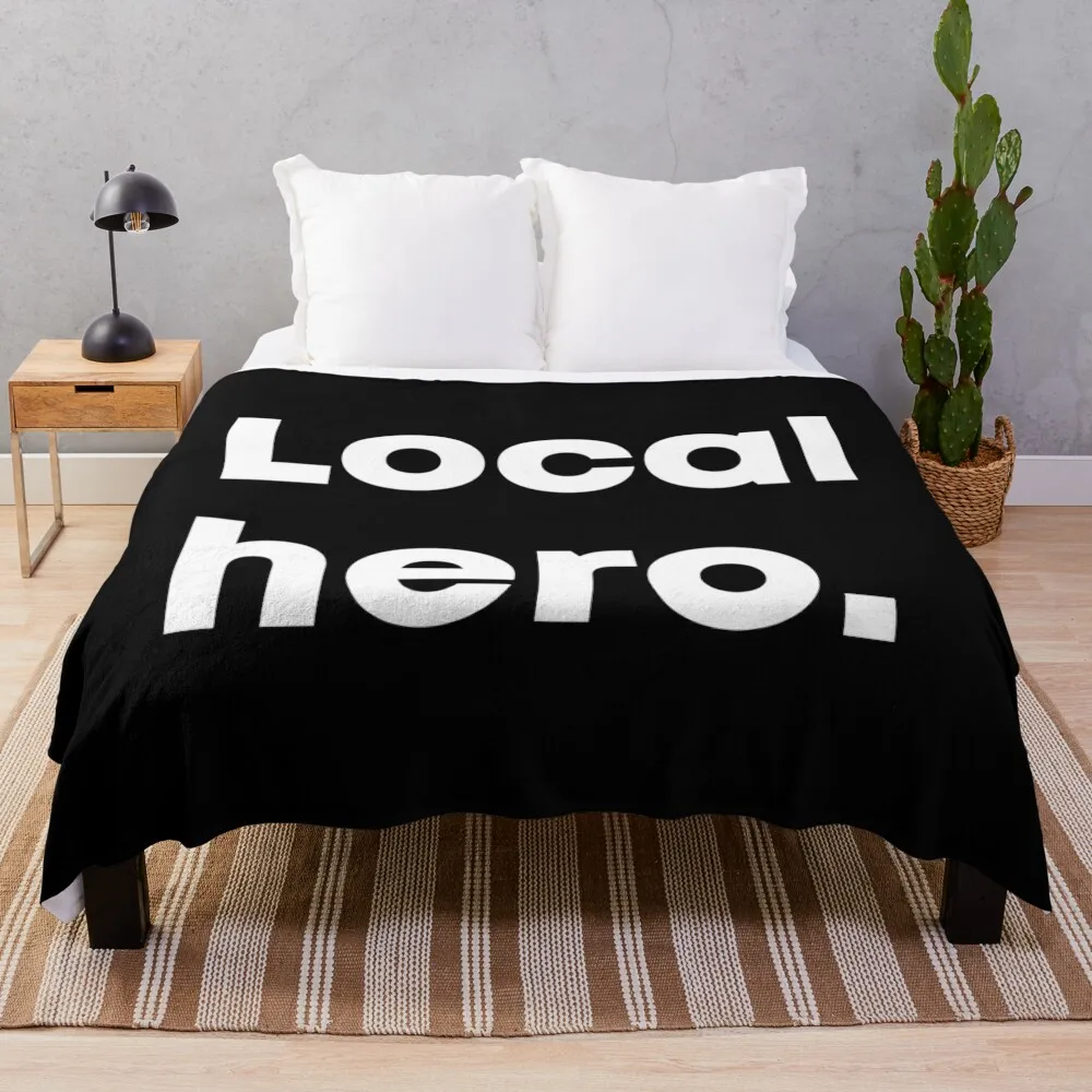 Local hero. Typographic statement Throw Blanket Luxury Beach Blankets