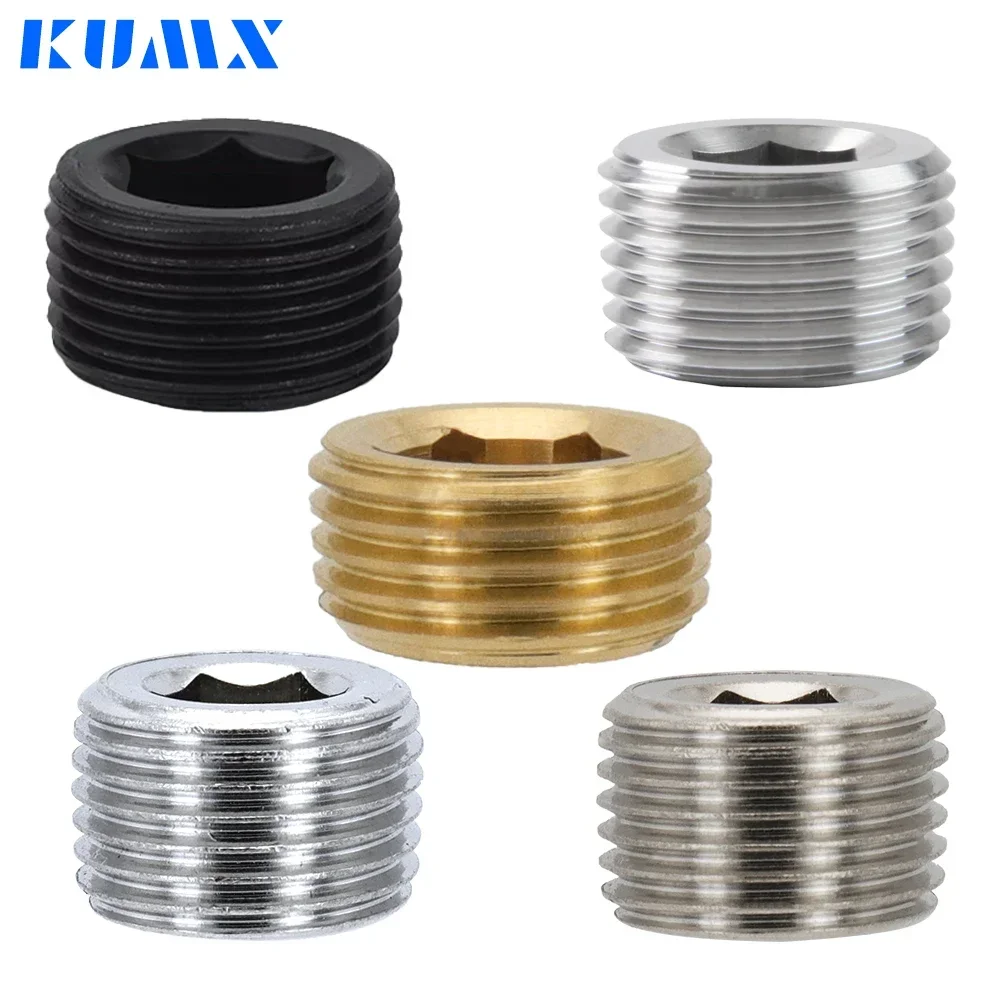 

10pcs R NPT Hollow Countersunk Allen Hex Blind Pipe Plugs Fittings Pneumatic/CNC Fitting Connector Plugs PT 1/8 1/4 3/8 1/2 3/4