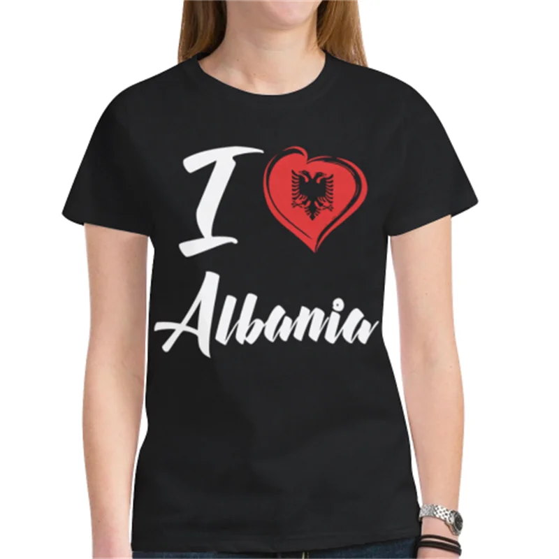 NONE Trikot Fußball Albanien Trikot 2024 Fußballmannschaft T-Shirt Großhandel 3D Albanien Flagge Grafik T-Shirts albanische Emblem T-Shirts 4