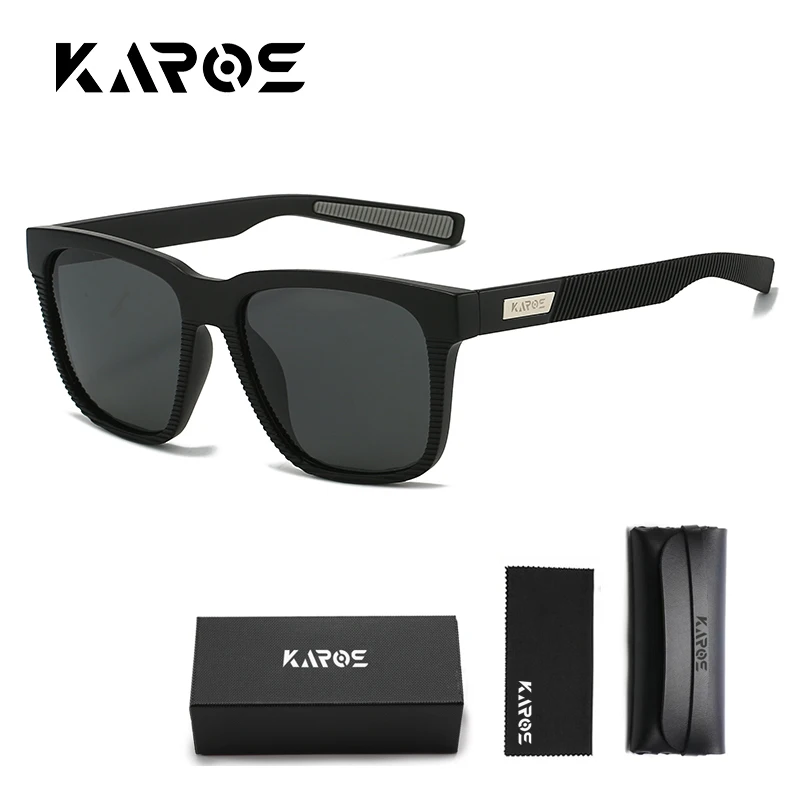 Karos Polarisierte Angeln Gläser Männer Driving Shades Outdoor Sonnenbrille Männliche Sport Brille Wandern Frauen Mode UV400 Brillen Box