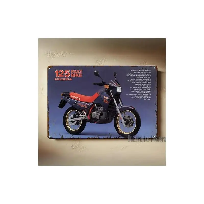 AliExpress NONE Gilera 125 fast bike Motorcycle Metal Poster - Collectable Sign - Size: