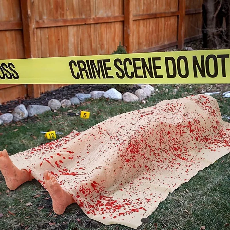 

Halloween Inflatable Fake Corpses with Bloodstained Cloth Outdoor Courtyard Haunted House Halloween Party Decor Horror Props