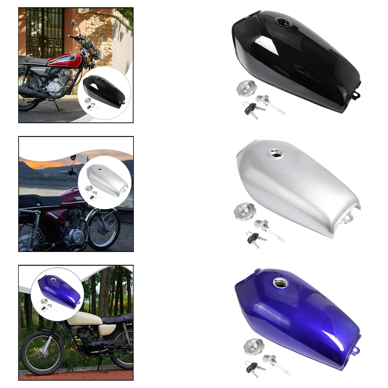 

Мотоциклетный бак Compact Black для CG125, прямая замена, высокая производительность