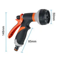 1pcs Water Gun High-Pressure Water Spray Gun Car Washer Hose Nozzle Garden Watering Sprinkler Sprinkler Cleaning  8 Spray Modes