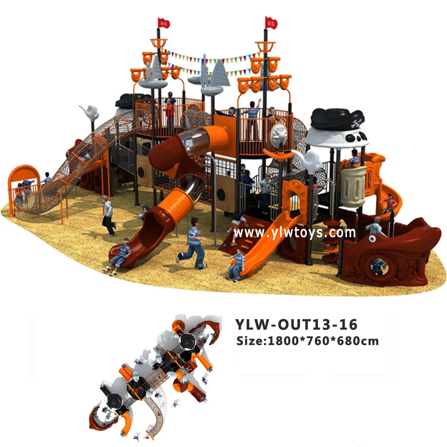 YLWCNN Customized Children Amusement Outdoor Playground Pirate Park Big Play Equipment