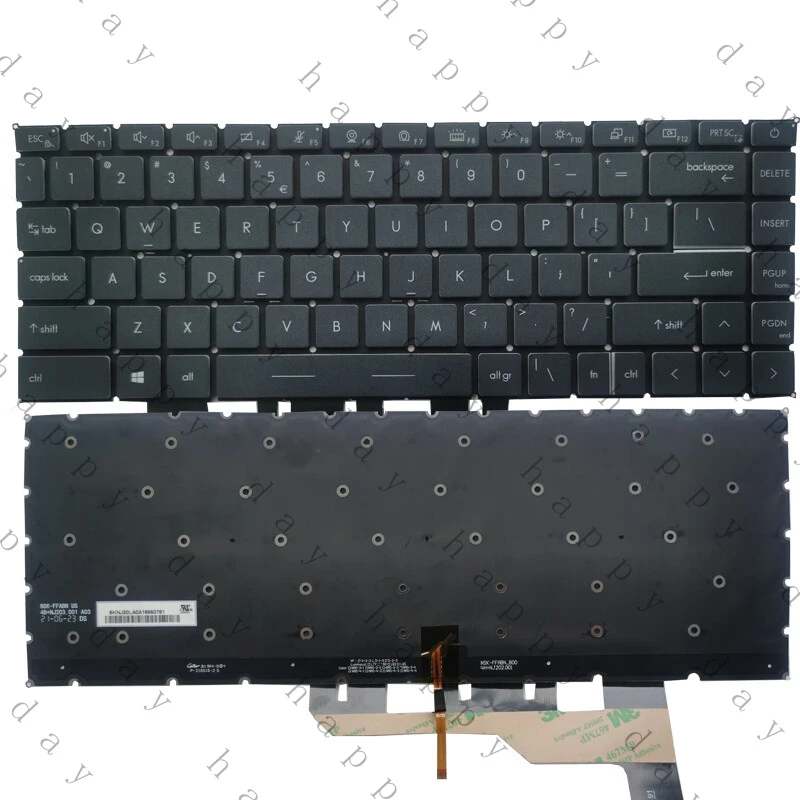 

A+ For MSI Modern 14 15 MS-14D3/14D2/14D1 MS-14DK MS-1551 Keyboard US White Backlit