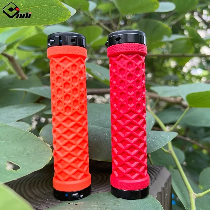 

Bicycle Handlebar Grips sillicone Lock-On Anti-slip Shock Absorption MTB Double Lock Ring 22.2MM BMX Folding Bike Parts