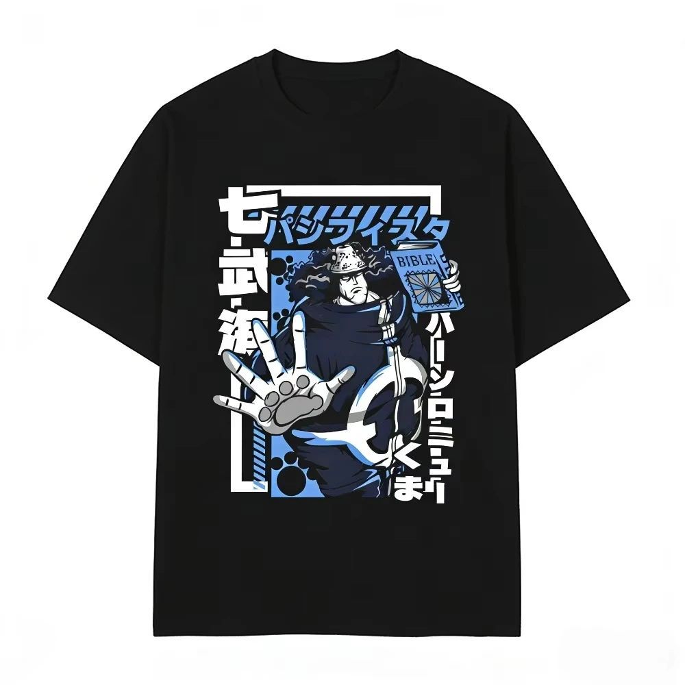 One Piece Bartholomew Kuma Unisex T-shirt 2026 Summer New Popular Anime Print American Casual Family Short Sleeved Top