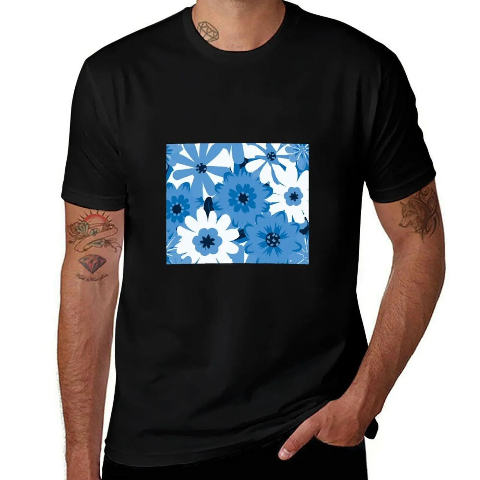 

Floral pattern T-Shirt boys animal print heavyweights anime tshirt new edition t shirts men