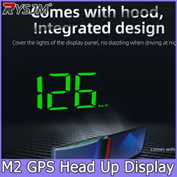 M2 HUD Head-up Display Car GPS Digital Speedometer Universal Speed Windshield Projector Plug&Play Auto Electronic Devices