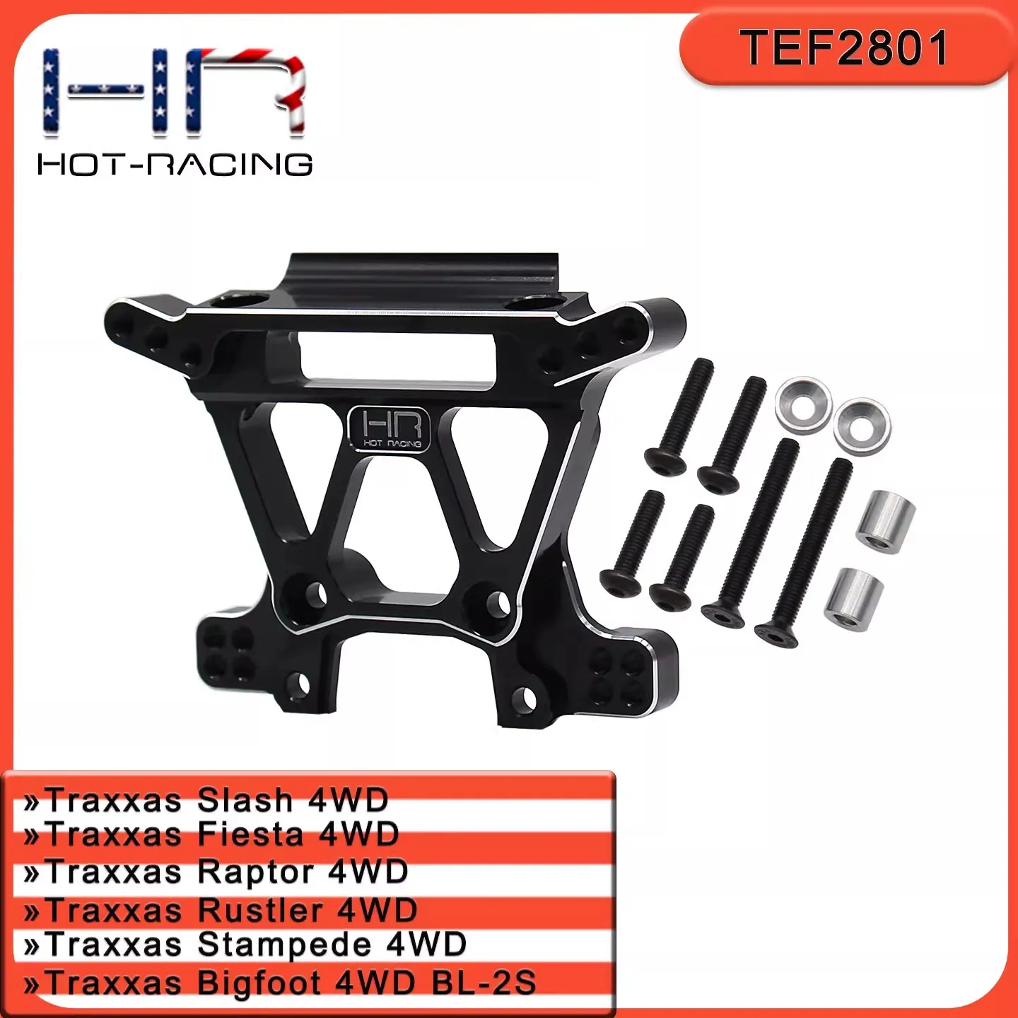 

HR Traxxas 1/10 Bigfoot 4WD BL-2S Замена кронштейна передней подвески из алюминиевого сплава # 9038