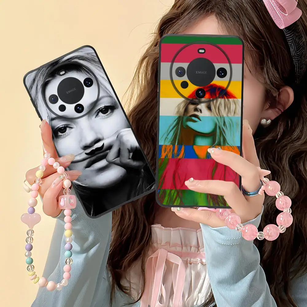 Cool Kate Moss Mobile Phone Case for Huawei Mate 60 50 40 30 20 10 Pro Plus Lite E 5G Colorful Printing Cover Luxury Smartphone