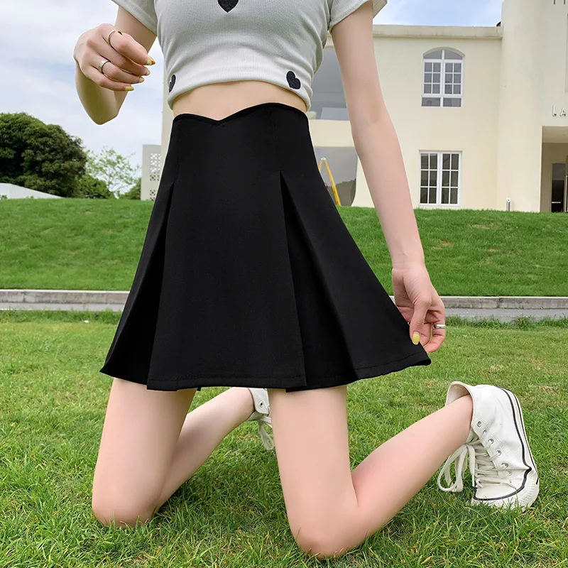 

Sexy Women Pleated Skirt Summer High Waist Chic A Line Ladies Black Mini Skirt Korean Japanese Preppy Style Girls Dance Skirts