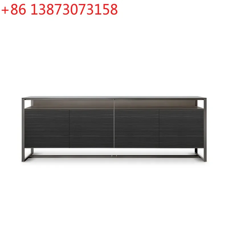 

Italian minimalist dining side cabinet Modern minimalist LED lamp storage decorative cabinet High-end tea cabinet