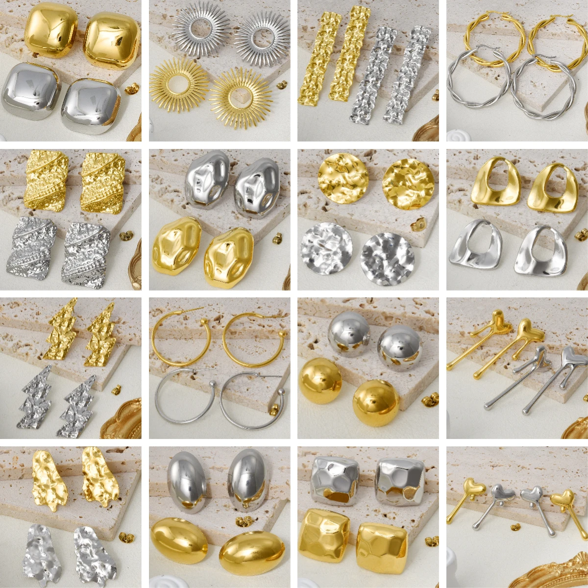 

1 pair Fashion Minimalist Earrings Stainless Steel Shiny Earrings for Women Girls Stud Loop Earring Jewelry Charms Never Fade