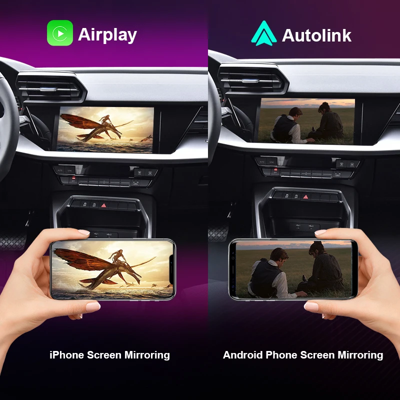 Wireless CarPlay Android Auto Interface for Audi A3 MIB3 2021-2022, with AirPlay Mirror Link Car Play  Navi Functions