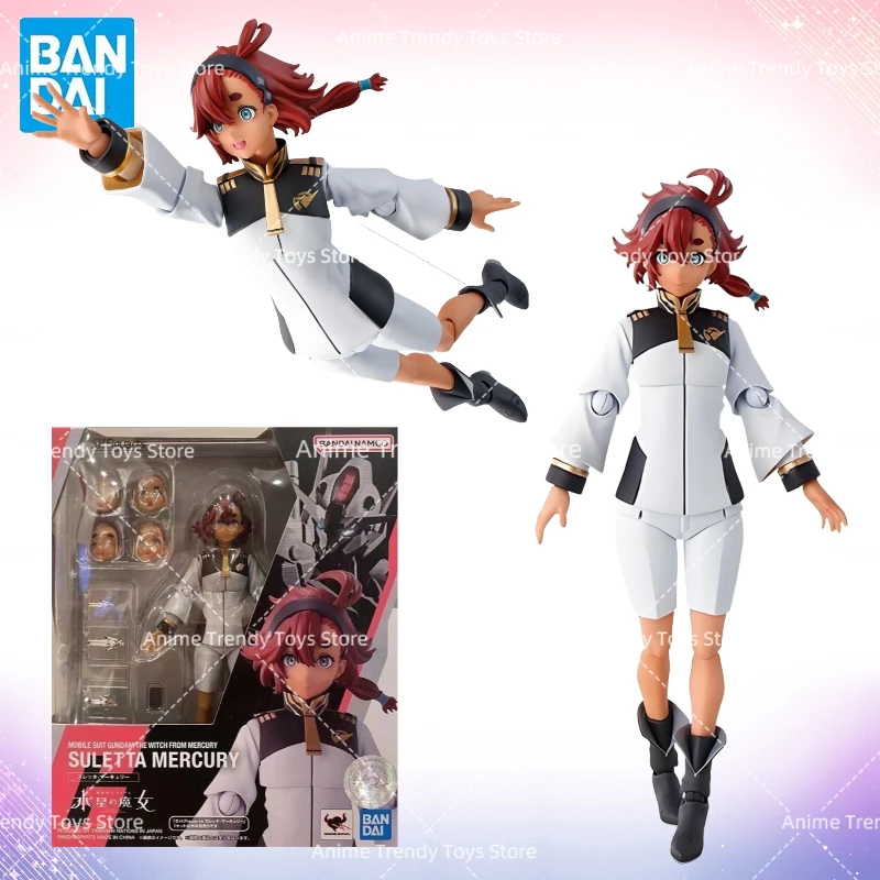 

Bandai Original Figure Gundam the Witch from Mercury Model SHF Suletta Mercury Collection Action Figure Toys Christmas gift WY