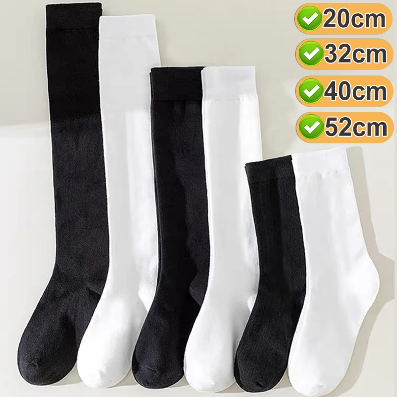 

Black White Long Socks Women Sexy Over Knee Thigh High Socks Over The Knee Stockings Ladies Girls Warm Long Tube Socks